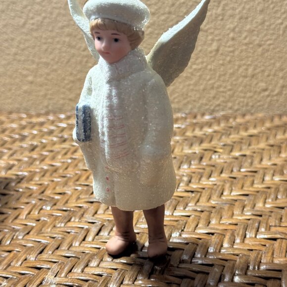 Costco Angel Boy With Book Ornament Porcelain - Picture 5 of 8